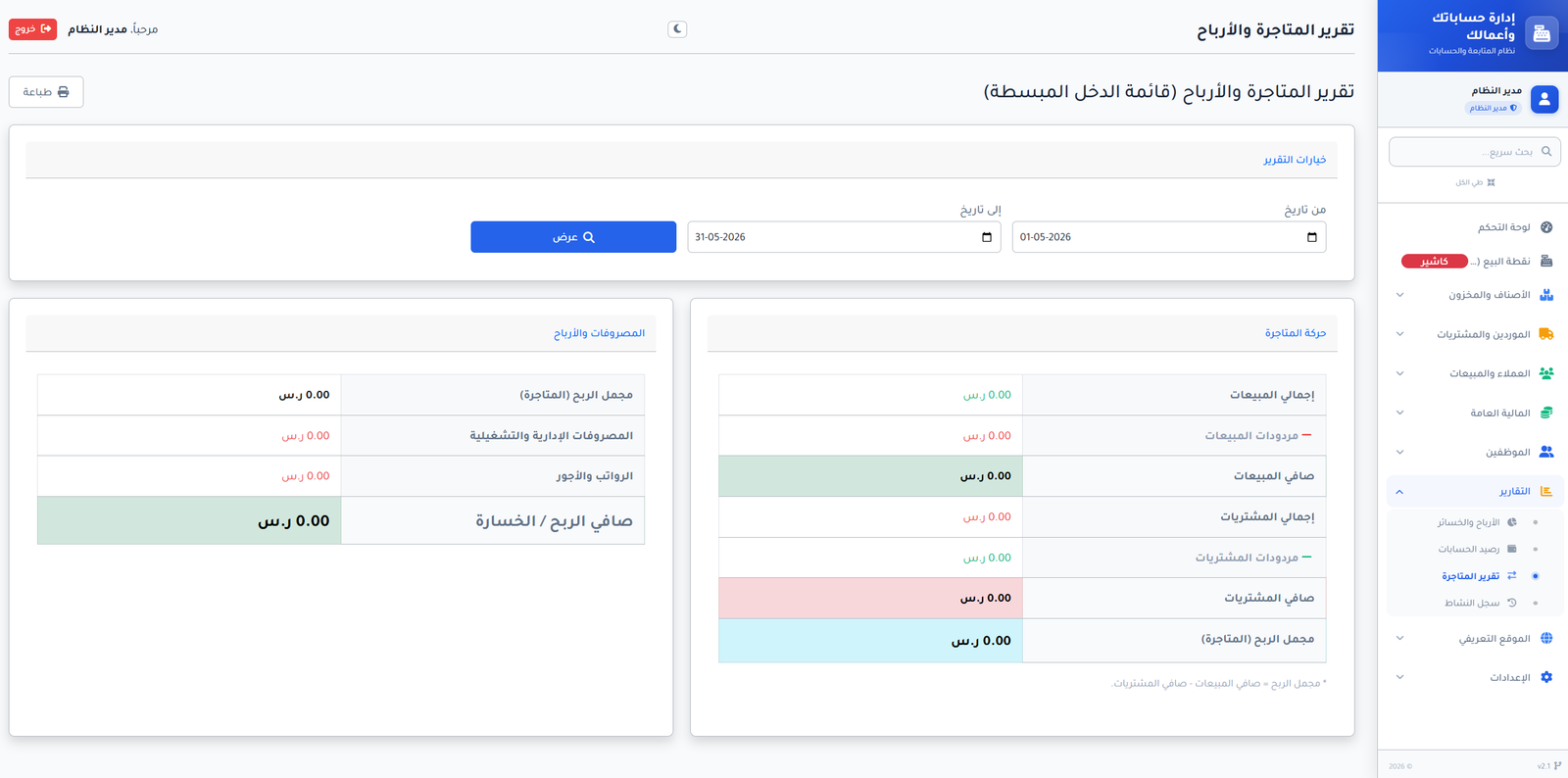 تقرير المتاجرة